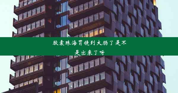 胶囊珠海胃镜到大肠了是不是出来了呀