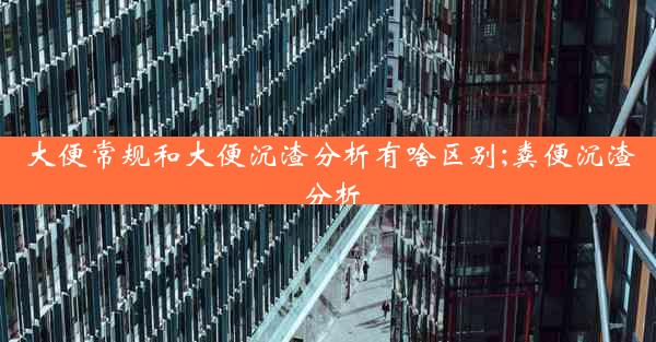 大便常规和大便沉渣分析有啥区别;粪便沉渣分析