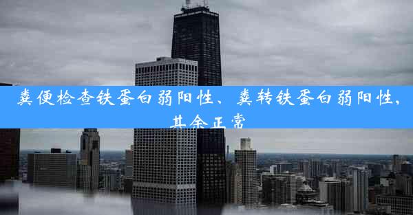 粪便检查铁蛋白弱阳性、粪转铁蛋白弱阳性,其余正常