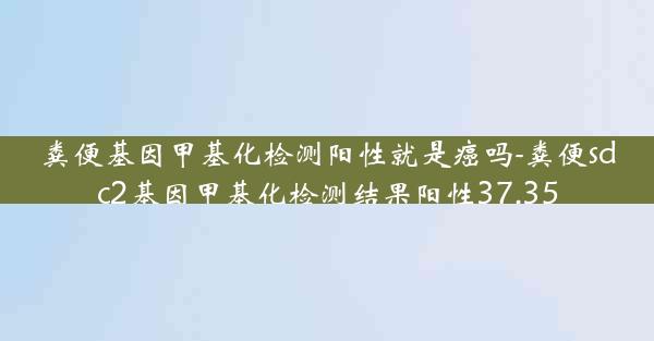 粪便基因甲基化检测阳性就是癌吗-粪便sdc2基因甲基化检测结果阳性37.35