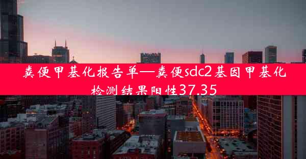 粪便甲基化报告单—粪便sdc2基因甲基化检测结果阳性37.35