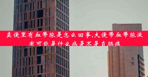 粪便里有血带脓是怎么回事,大便带血带脓液有可能是什么病是不是直肠癌